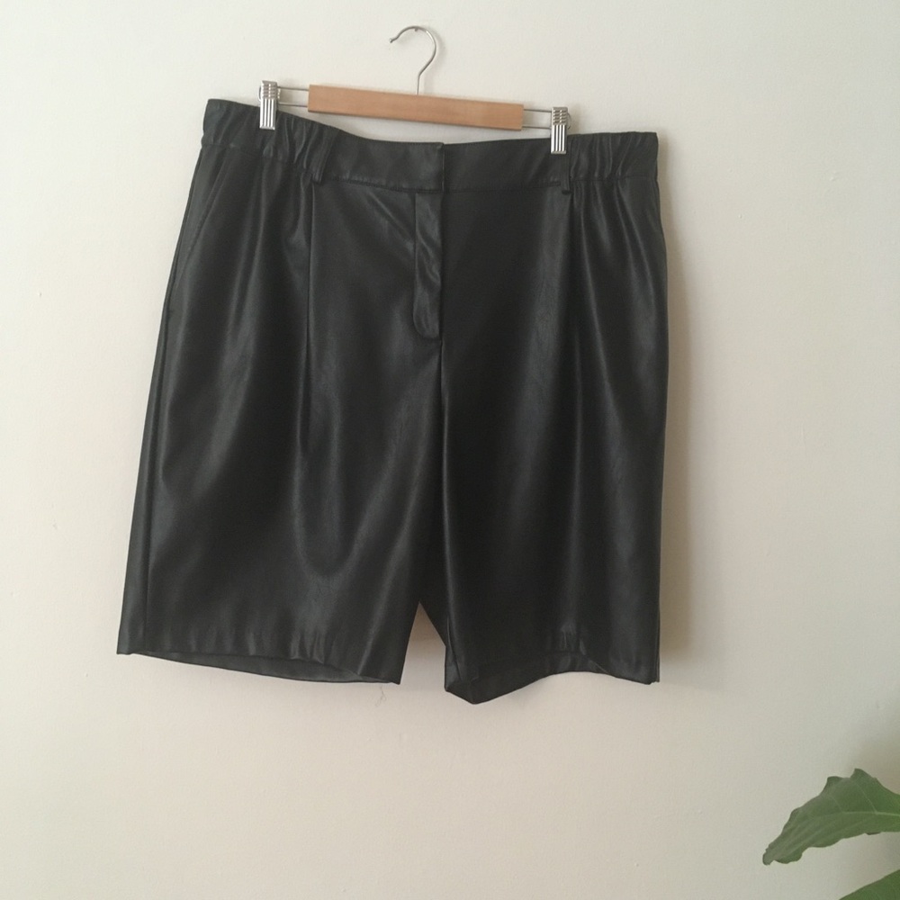 prologue vegan leather shorts